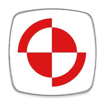 échiquier KOŁO PL Blanc Rouge Pologne Pologne - Magnet carré - blanc - Devant