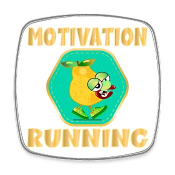 LUSTIGE MOTIVATION LAUFBIRNE - Viereckiger Kühlschrankmagnet - Weiß - Vorne