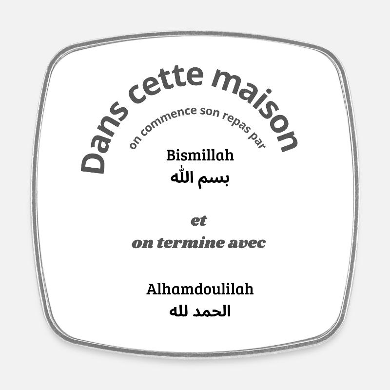 In the house - Square fridge magnet - white