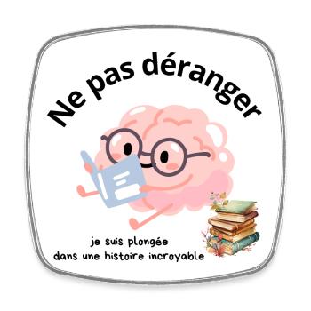 Ne pas déranger lecture - Magnet carré - blanc - Devant