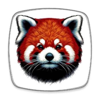 Petit panda - Magnet carré - blanc - Devant