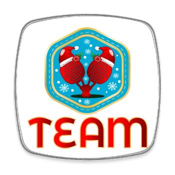 WEIHNACHTEN TEAM PADEL-TENNIS - Viereckiger Kühlschrankmagnet - Weiß - Vorne