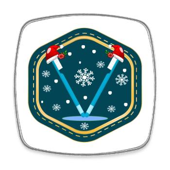 CHRISTMAS KIDS DENTIST ZFA - Square fridge magnet - white - Front