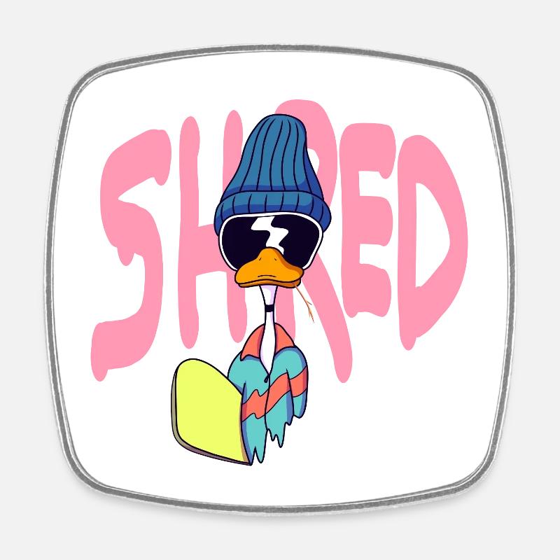 Shred - Square fridge magnet - white