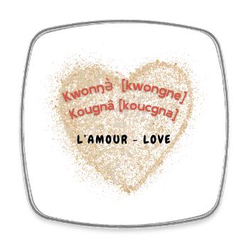 kwongne - love - Viereckiger Kühlschrankmagnet - Weiß - Vorne