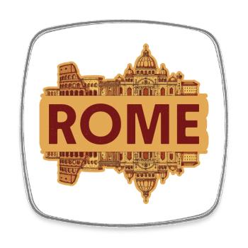 Rome Italy Skyline - Square fridge magnet - white - Front