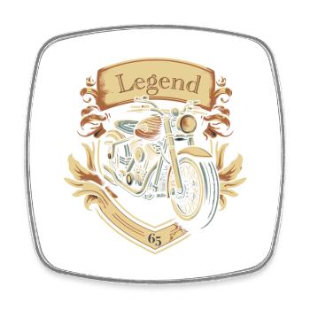 Légende 1965 – Conception de motos vintage - Magnet carré - blanc - Devant