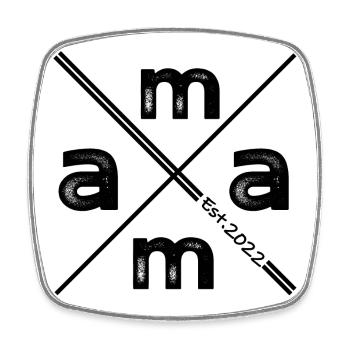 Mama Established 2022 – Vintage Minimalist Design - Viereckiger Kühlschrankmagnet - Weiß - Vorne