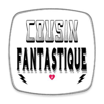 Cousin Fantastique - Magnet carré - blanc - Devant