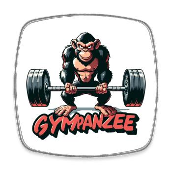 Gympanzee Chimpanzee Cadeau de gym drôle - Magnet carré - blanc - Devant