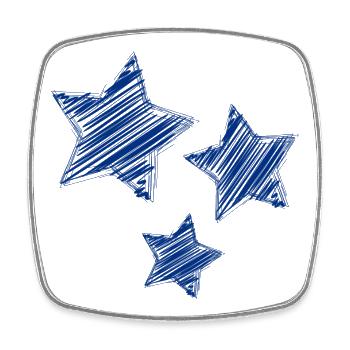 STAR. HEART. COUPLE. VALENTINE'S DAY - Square fridge magnet - white - Front