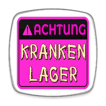 GUTE BESSERUNG KRANKENLAGER - Viereckiger Kühlschrankmagnet - Weiß - Vorne