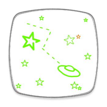lost in space - Square fridge magnet - white - Front