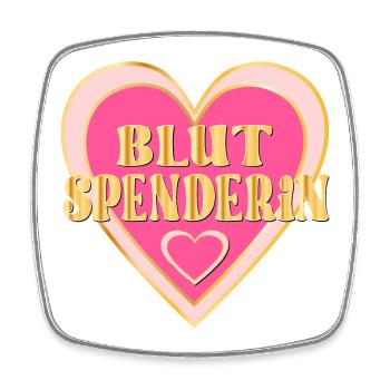 DANKE BLUTSPENDE BLUTSPENDERIN - Viereckiger Kühlschrankmagnet - Weiß - Vorne