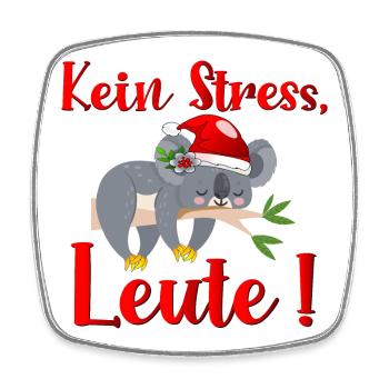 WEIHNACHTEN STRESS KOALA BÄR - Viereckiger Kühlschrankmagnet - Weiß - Vorne