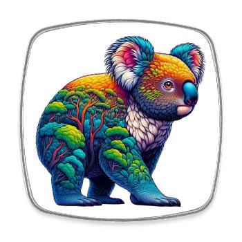 Koala - Square fridge magnet - white - Front