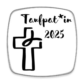 Godfather 2025 gender-equitable fish dives into cross - Square fridge magnet - white - Front
