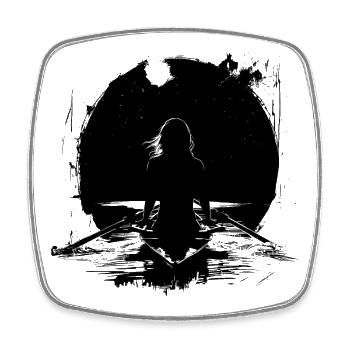 Rameuse Dessin - Magnet carré - blanc - Devant