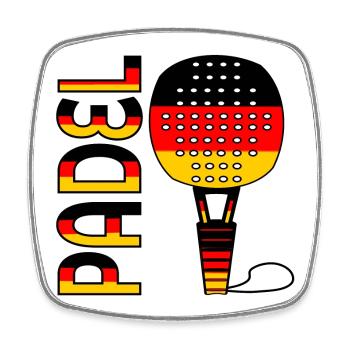 GERMAN PADEL TENNIS GERMANY - Square fridge magnet - white - Front