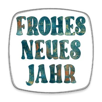 SILVESTER PARTY NEUJAHR - Viereckiger Kühlschrankmagnet - Weiß - Vorne