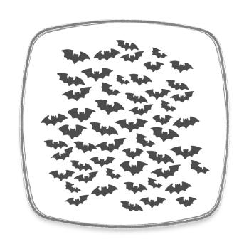 schwarm Fledermäuse, gothic motiv - Viereckiger Kühlschrankmagnet - Weiß - Vorne