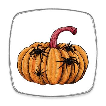 kürbisse, Spinnentiere, Halloween Outfits - Viereckiger Kühlschrankmagnet - Weiß - Vorne