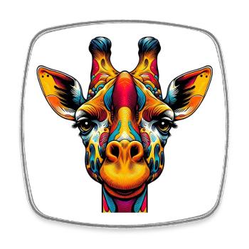 Giraffe - Square fridge magnet - white - Front