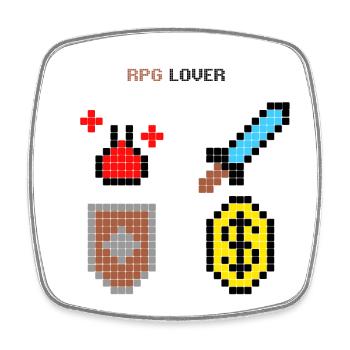 Rigged Poker - Pixel Art - RPG LOVER - Square fridge magnet - white - Front