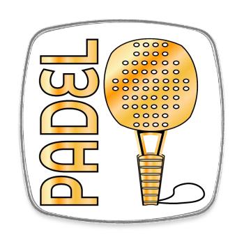 PADEL-TENNIS SPORT - Square fridge magnet - white - Front