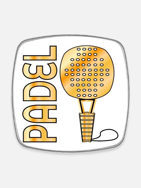 PADEL-TENNIS SPORT - Magnet carré - blanc