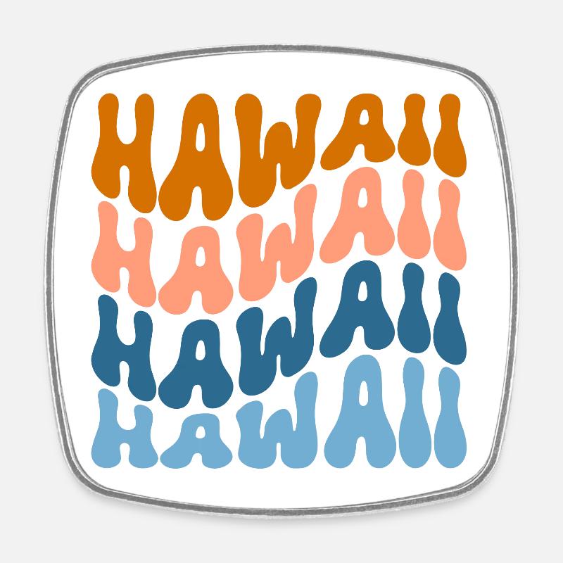 Hawaii - Square fridge magnet - white