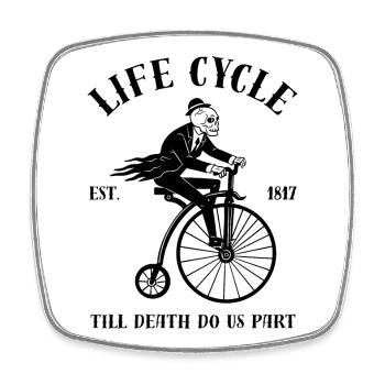 Hochzeits-T-Shirts: Life Cycle Edition - Viereckiger Kühlschrankmagnet - Weiß - Vorne