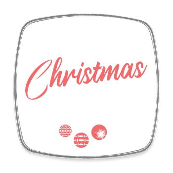 christmas crew Schneeflocke xmas Weihnachten Logo - Viereckiger Kühlschrankmagnet - Weiß - Vorne