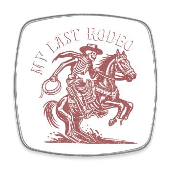 My Last Rodeo - Bachelor Party - Viereckiger Kühlschrankmagnet - Weiß - Vorne
