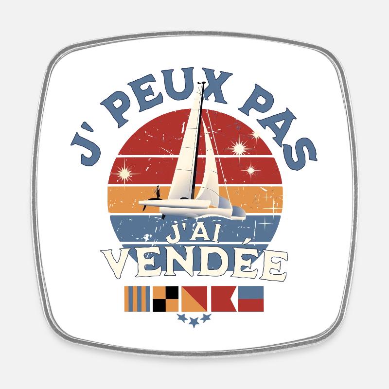 J'peux pas j'ai Vendée Glb - Magnet carré - blanc