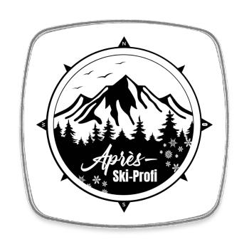 Après-ski pro - Magnet carré - blanc - Devant