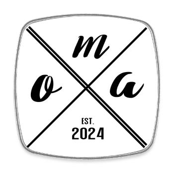 Grandma Est. 2024 – Cadeau pour les nouvelles mamies - Magnet carré - blanc - Devant