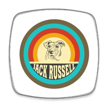 Jack Russell Terrier Design - Viereckiger Kühlschrankmagnet - Weiß - Vorne