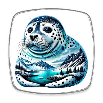 Seal - Square fridge magnet - white - Front