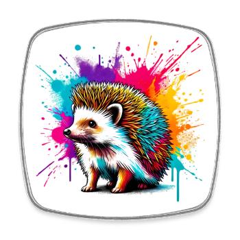 Hedgehog - Square fridge magnet - white - Front