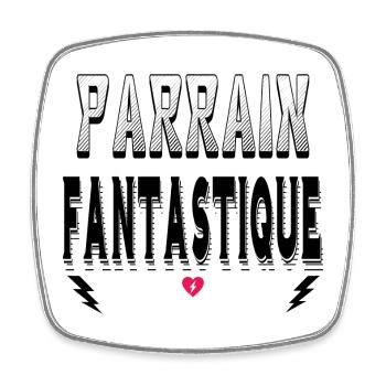 Parrain Fantastique - Magnet carré - blanc - Devant