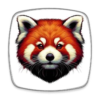 Petit panda - Magnet carré - blanc - Devant