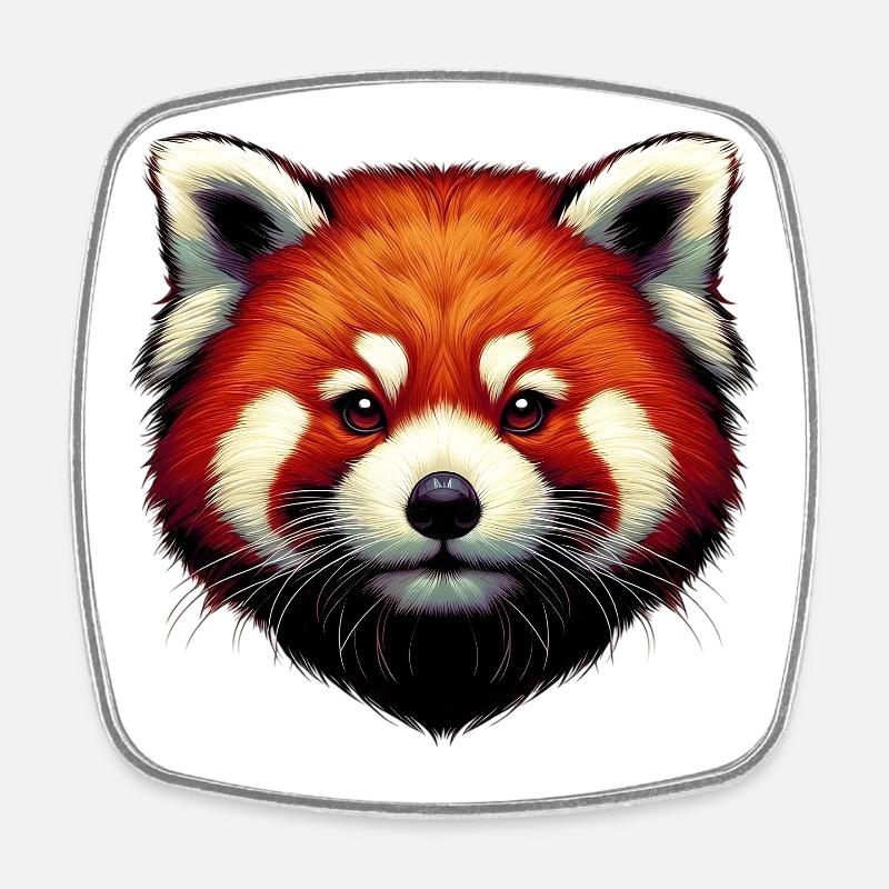 Kleiner Panda - Viereckiger Kühlschrankmagnet - Weiß