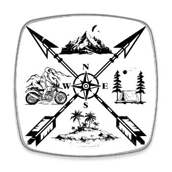Into the Great Outdoors - Square fridge magnet - white - Front