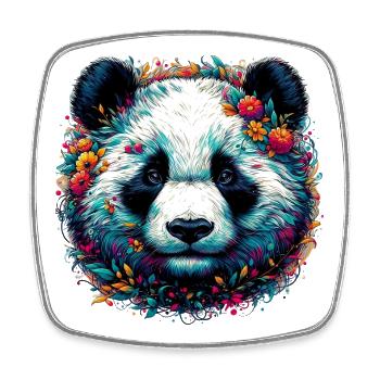 Panda - Magnet carré - blanc - Devant