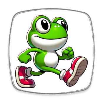 Grenouille - Magnet carré - blanc - Devant