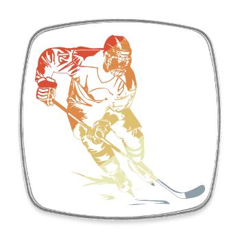 Hockey Player Vintage - Square fridge magnet - white - Front