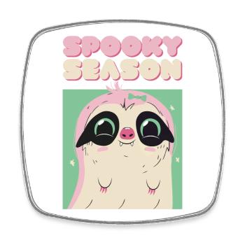 Spooky Season – Süßes Vampir-Faultier - Viereckiger Kühlschrankmagnet - Weiß - Vorne