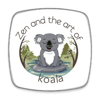 L’Art Du Koala - Koala Zen - Magnet carré - blanc - Devant