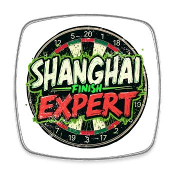 Darts Shanghai Finish Fun - Square fridge magnet - white - Front
